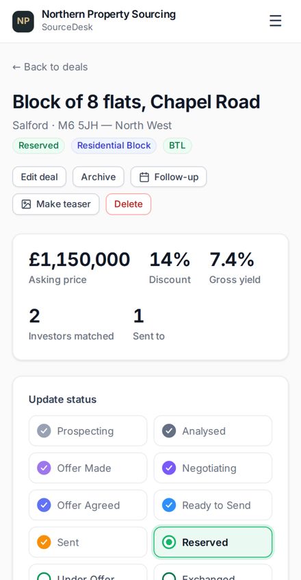 A deal page on a phone